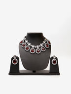 Pyrope Garnet Stone Reverse AD High Quality Necklace Set