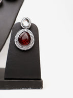 Pyrope Garnet Stone Reverse AD High Quality Necklace Set