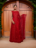 Gown with Glitter & Shimmery effect for Women by Shreekama