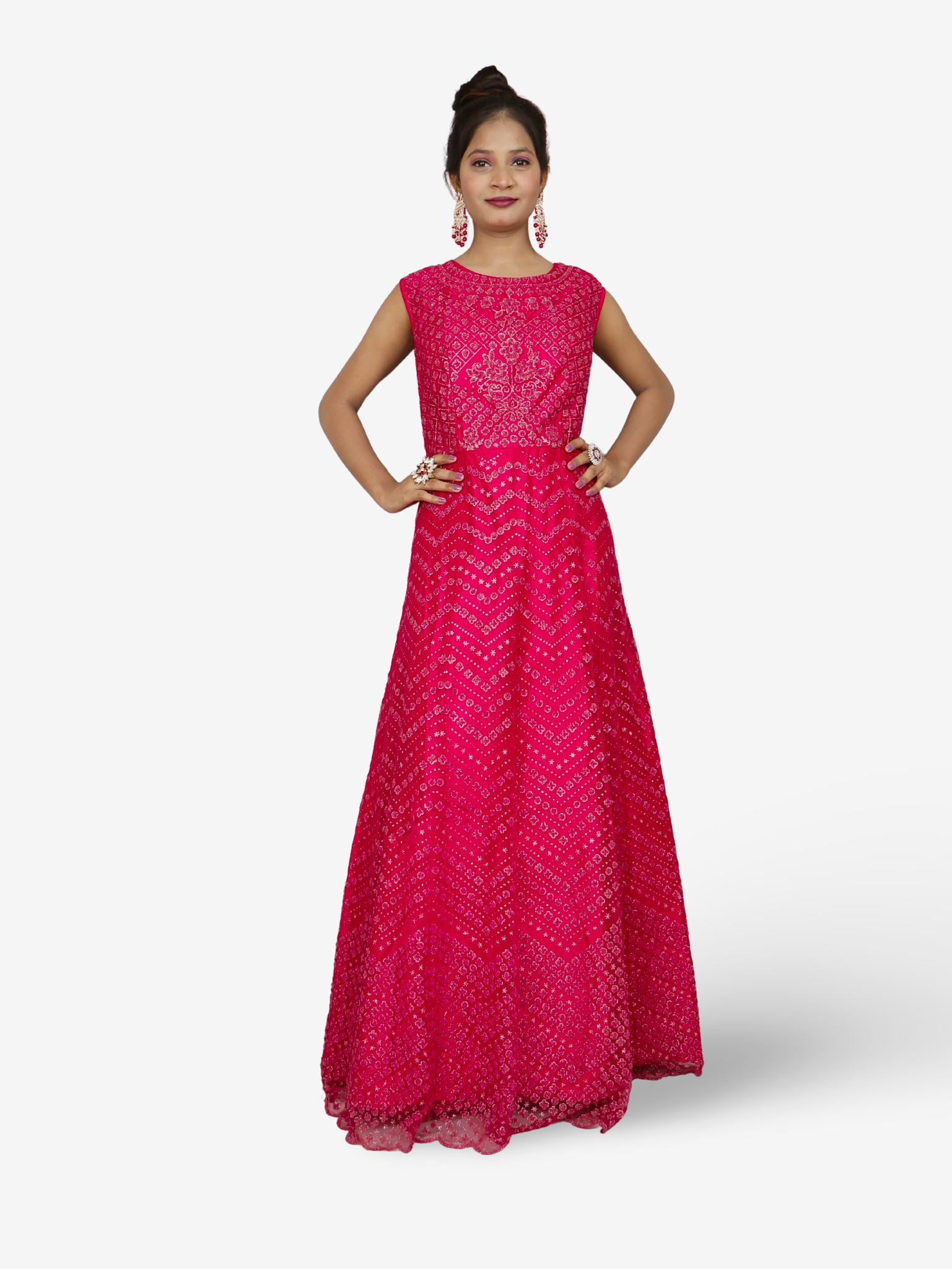 Gown with Glitter & Shimmery effect for Women by Shreekama