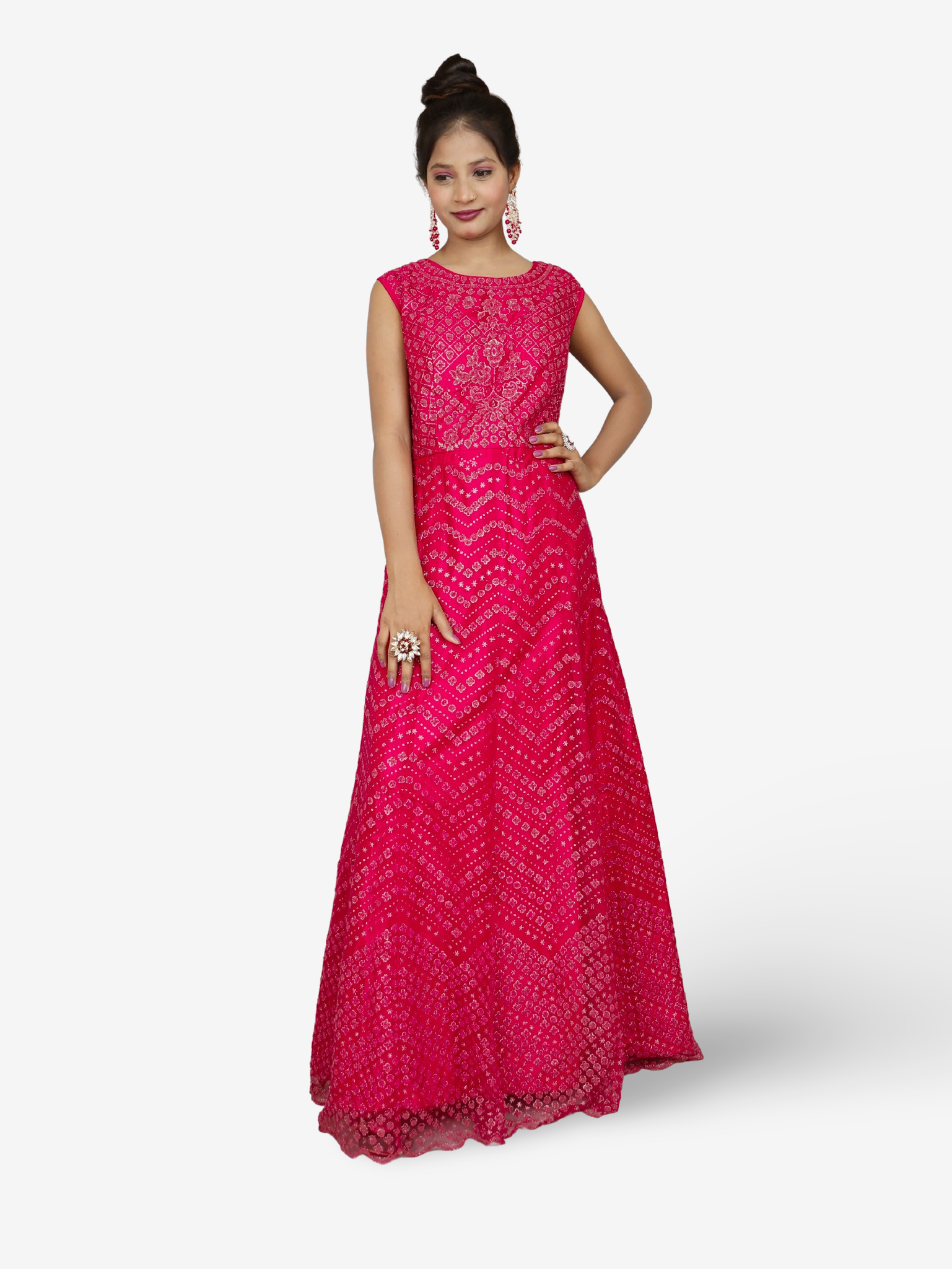 Gown with Glitter & Shimmery effect for Women by Shreekama