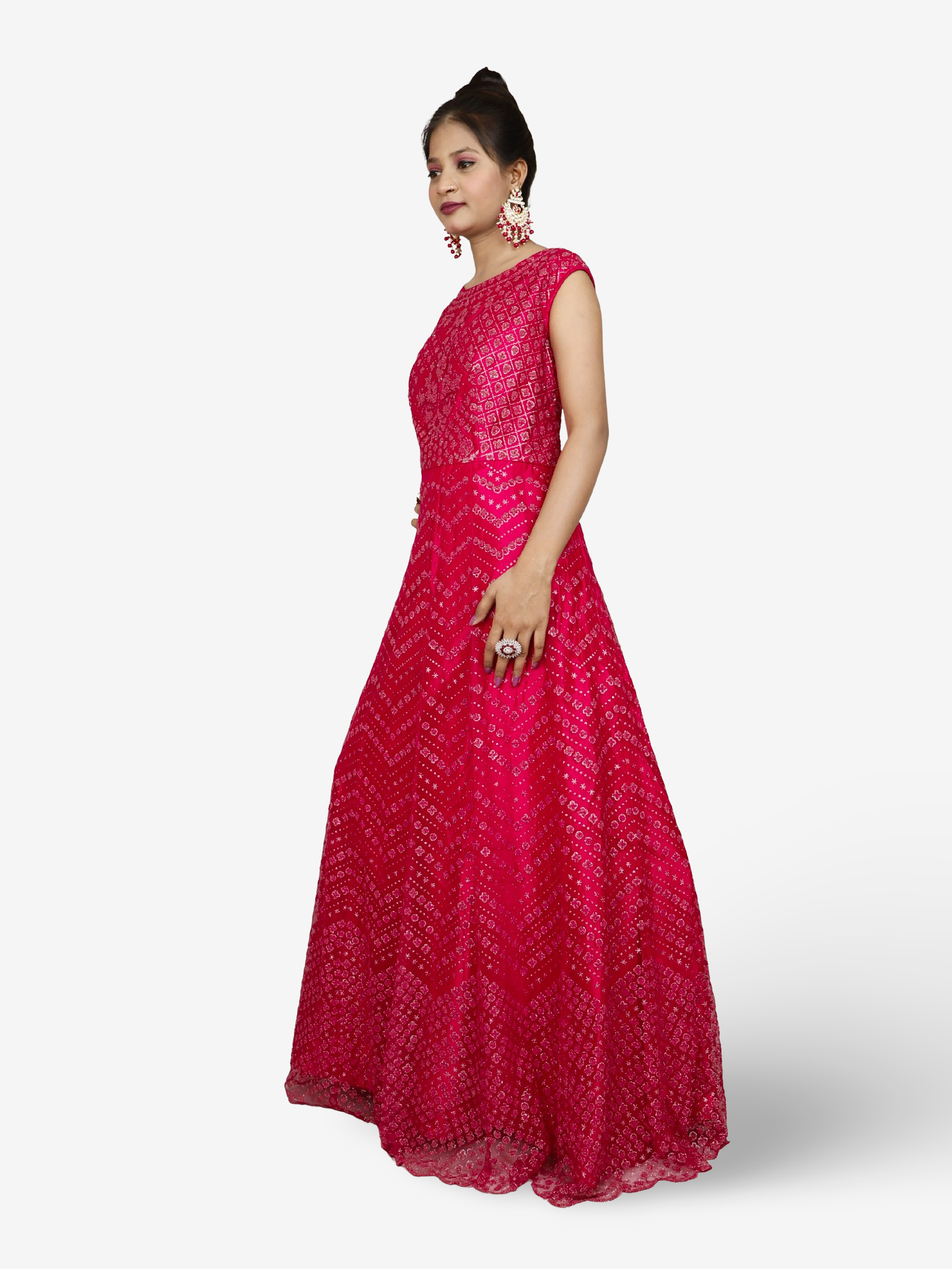 Gown with Glitter & Shimmery effect for Women by Shreekama