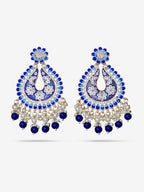 Jewels Chandbali Earrings for Women with Kundan Stones and Beads by Shreekama