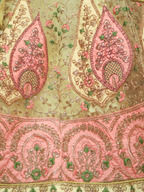 Semi-Stitched Lehenga with Soft Net Fabric & Zari Thread Work by Shreekama